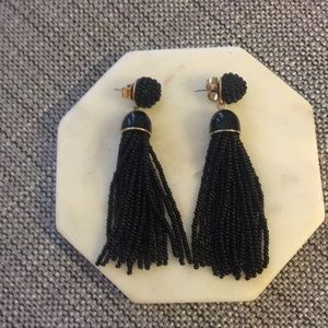 EUC JCrew beaded tassel earring